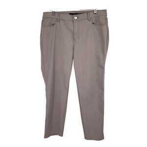 Lafayette 148 Mercer Womens Pants jeans Size 12 gray Cotton ankle midrise skinny